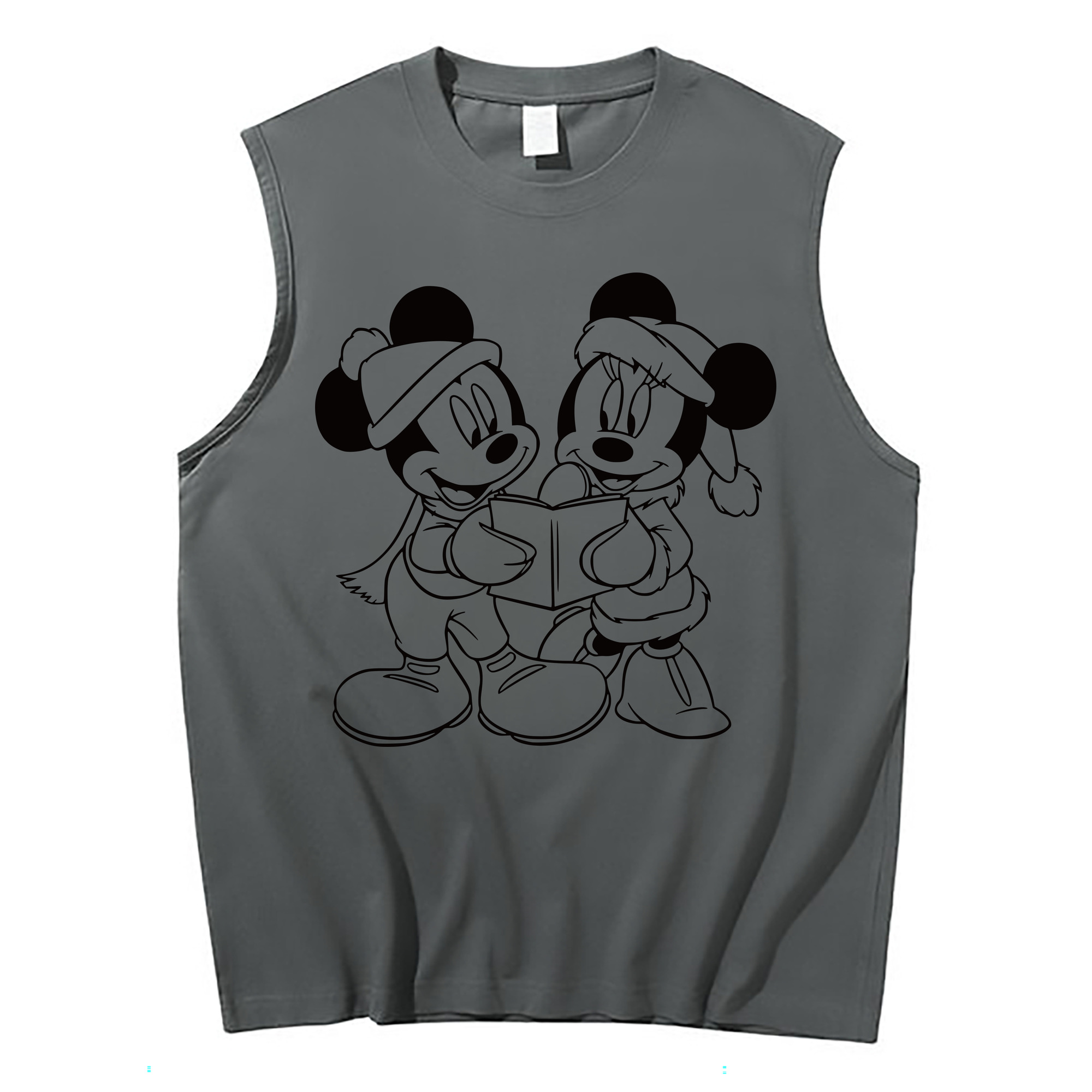 ミッキーマウス Mickey Mouse コットン100％タンクトップ（フロントプリント）